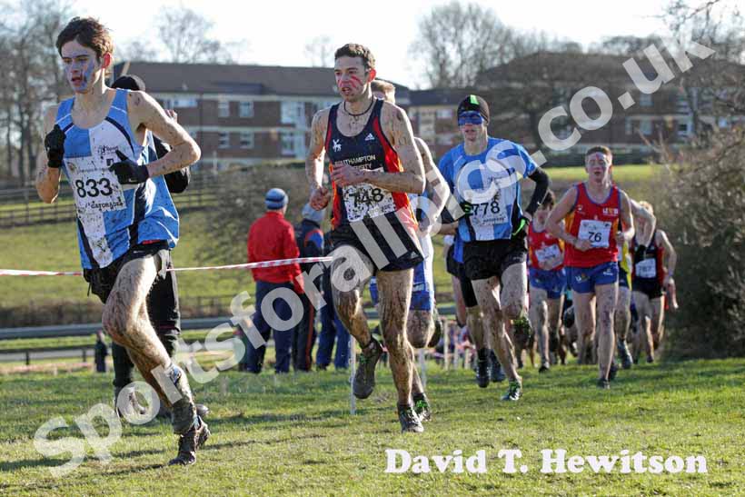 833 Daniel Woodgate and Steve Connor eventual winner of the 2013 BUCS Cross Country Championships.